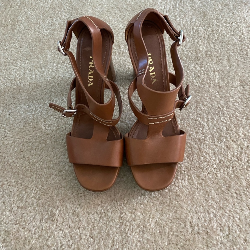 PRADA Brown Leather Heels